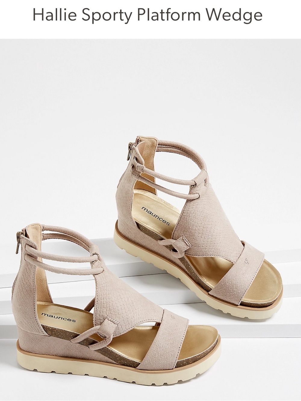 Maurice’s Hallie Sporty platform wedge sandal
